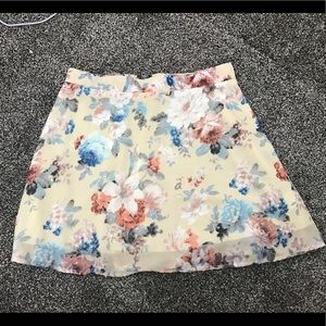TOBI cream floral skirt